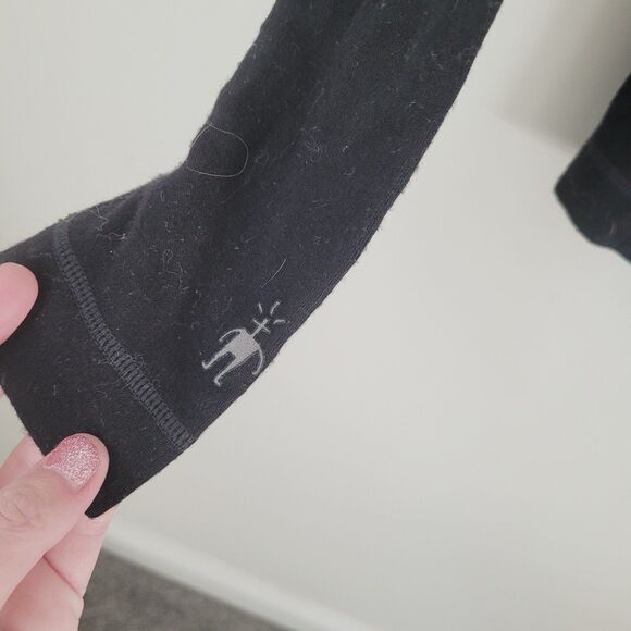 Smartwool Women's Classic Thermal Merino Base Layer 1/4 Zip in Black Size XL - Picture 3 of 10